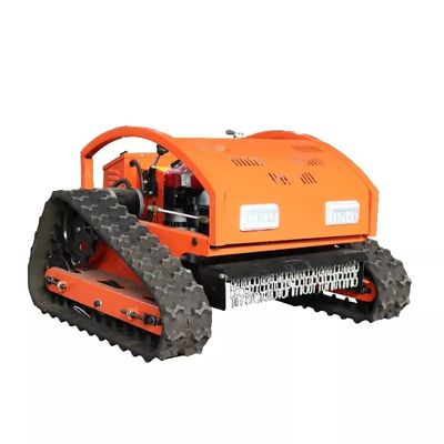 Gasoline Robotic Lawn Mower OEM Cordless Rubber Track Non Slip