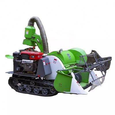 Rubber Crawler Farm Combine Harvester 1200mm Rice Combine Harvester