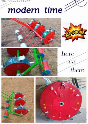 3 Rows Farming Tools Equipment 3 Wheels Vegetable Seed Sowing Machine
