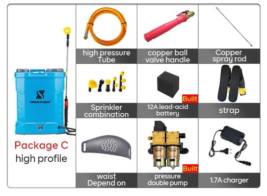 12L Agricultural Pump Sprayer PP Material Backpack Manual Sprayer