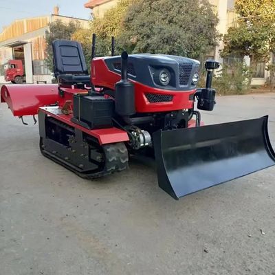 15KM/H Crawler Farm Tractor Gear Drive Mini Tiller Machine For Planter