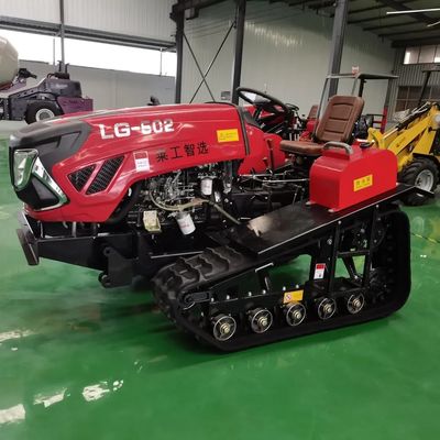 15KM/H Crawler Farm Tractor Gear Drive Mini Tiller Machine For Planter
