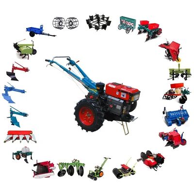 4WD Agriculture Hand Tractor 8hp 680mm Small Farming Tools Equipment